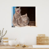 Twin Tabbies Poster (Keuken)