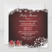 Twin Teddy Bears Baby shower voor kerstmis Kaart (Achterkant)