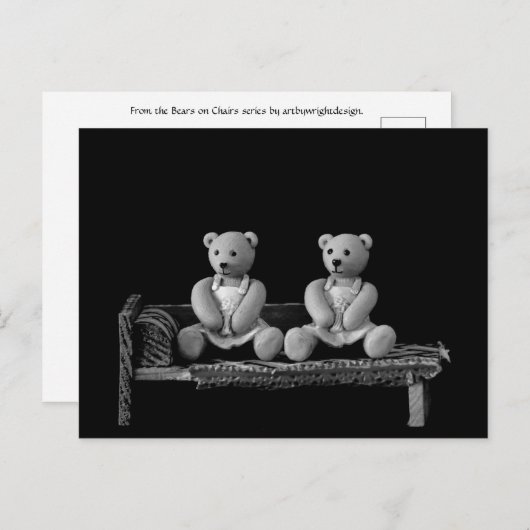 Twin Teddy Bears Briefkaart (Voorkant / Achterkant)