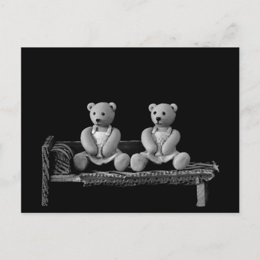 Twin Teddy Bears Briefkaart (Voorkant)