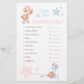 Twin Teddy Bears raden de prijs spel flyer (Voorkant)