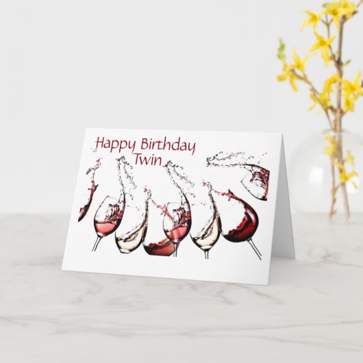 ***TWIN*** TIJD OM "JIJ" TE VIEREN EN DE WIJN TE S KAART (Gele Bloem)