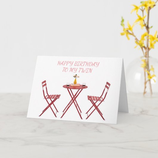 *TWIN* TIJD OM UW "BIRTHDAY" TE CELEBRAËREN KAART (Gele Bloem)