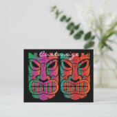 Twin Tiki Sculpture Thunder_Cove Briefkaart (Staand voorkant)