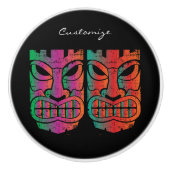 Twin Tiki Sculpture Thunder_Cove Keramische Knop (Voorkant)