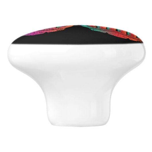 Twin Tiki Sculpture Thunder_Cove Keramische Knop (Zijkant)