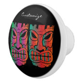 Twin Tiki Sculpture Thunder_Cove Keramische Knop (Rechts)