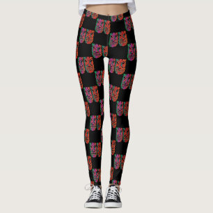 Twin Tiki sculpture Thunder_Cove Leggings