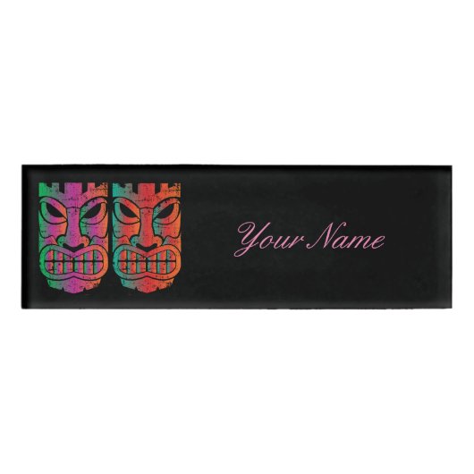 Twin Tiki Sculpture Thunder_Cove Naambadge (Voorkant)