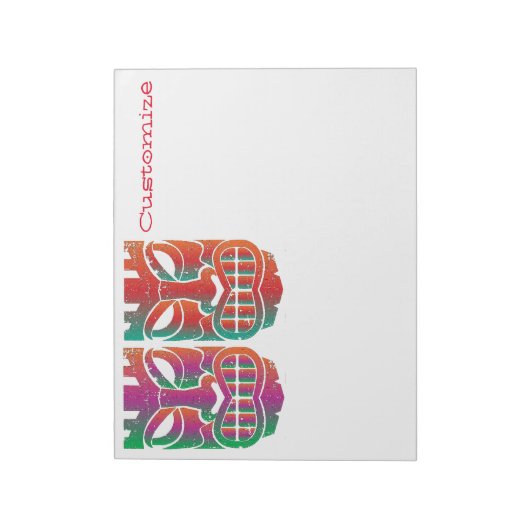 Twin Tiki Sculpture Thunder_Cove Notitieblok (Linkerzijde)