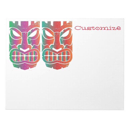 Twin Tiki Sculpture Thunder_Cove Notitieblok (Voorkant)