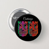 Twin Tiki Sculpture Thunder_Cove Ronde Button 5,7 Cm (Voorkant /achterkant)