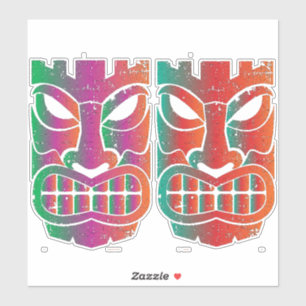 Twin Tiki Sculpture Thunder_Cove Sticker