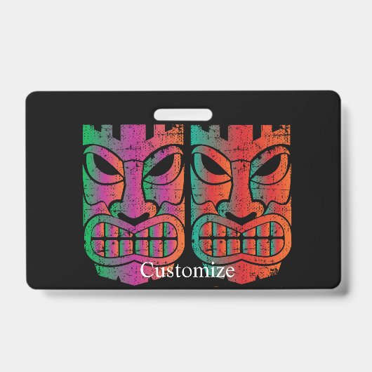 Twin Tiki Sculptures Thunder_Cove Badge Holder (Voorzijde)
