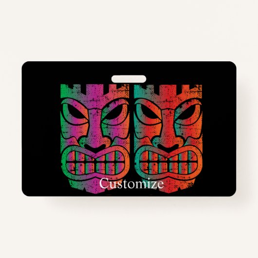 Twin Tiki Sculptures Thunder_Cove Badge Holder (Voorkant)