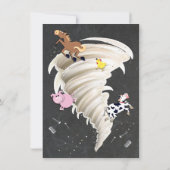 Twin Tornado Birthday Party Invitation Kaart (Achterkant)