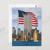 Twin Tower America Briefkaart (Voorkant / Achterkant)