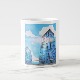 Twin Tower Skyscrapers Grote Koffiekop