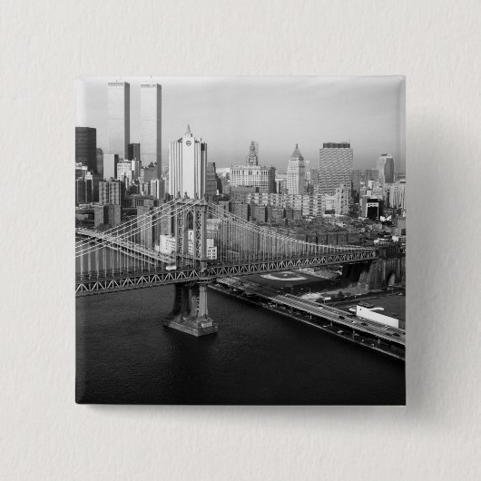 Twin Towers: 1991 Vierkante Button 5,1 Cm (Voorkant)