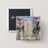Twin Towers 9/11 Remembrance Button (Voorkant /achterkant)