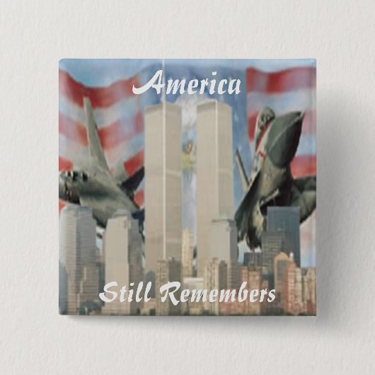 Twin Towers 9/11 Remembrance Button (Voorkant)