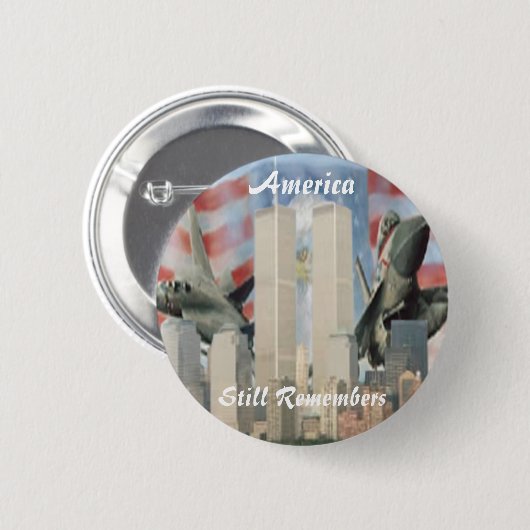 Twin Towers 9/11 Remembrance Button (Voorkant /achterkant)
