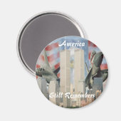 Twin Towers 9/11 Remembrance Magnet (Voorkant / Achterkant)