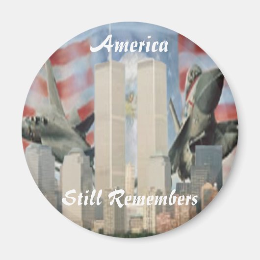 Twin Towers 9/11 Remembrance Magnet (Voorkant)