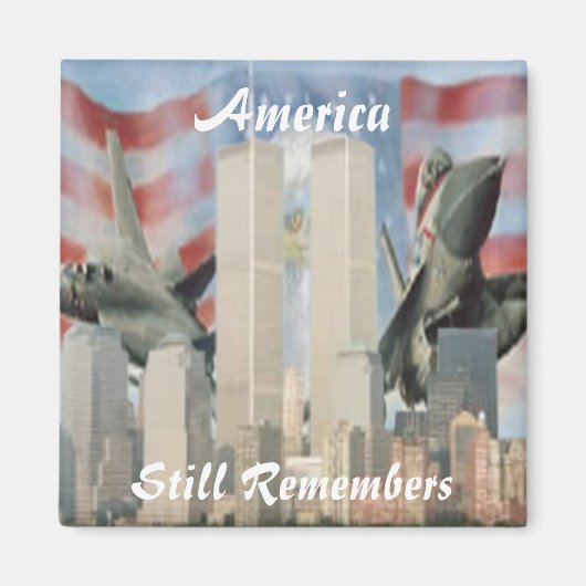 Twin Towers 9/11 Remembrance Magnet (Voorkant)