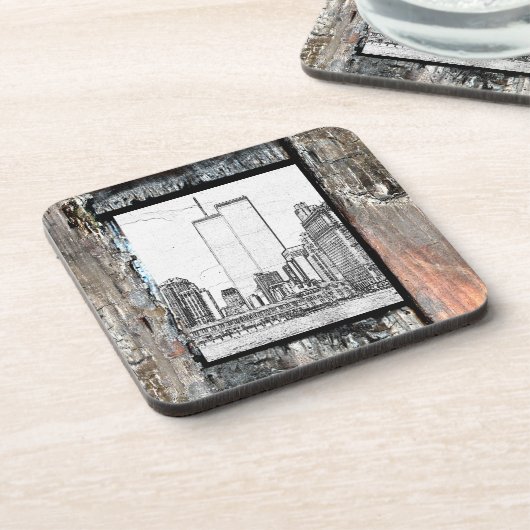 Twin Towers Bier Onderzetter (Linkerzijde)