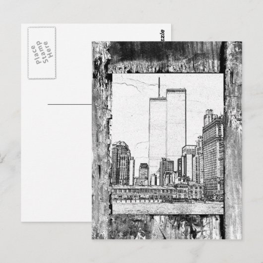 Twin Towers Briefkaart (Voorkant / Achterkant)