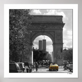 Twin Towers door Washington Square Poster