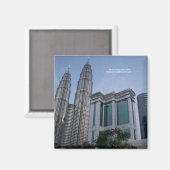 Twin towers Kuala Lumpur Maleisië magneet (Voorkant / Achterkant)