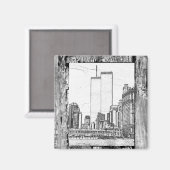 Twin Towers Magneet (Voorkant / Achterkant)