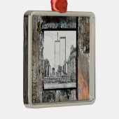 Twin Towers Metalen Ornament (Rechts)