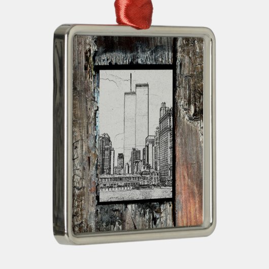 Twin Towers Metalen Ornament (Rechts)