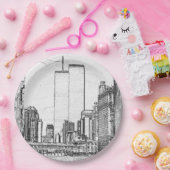 Twin Towers Papieren Bordje (Feest)