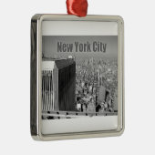 Twin towers World Trade Center NYC Metalen Ornament (Rechts)