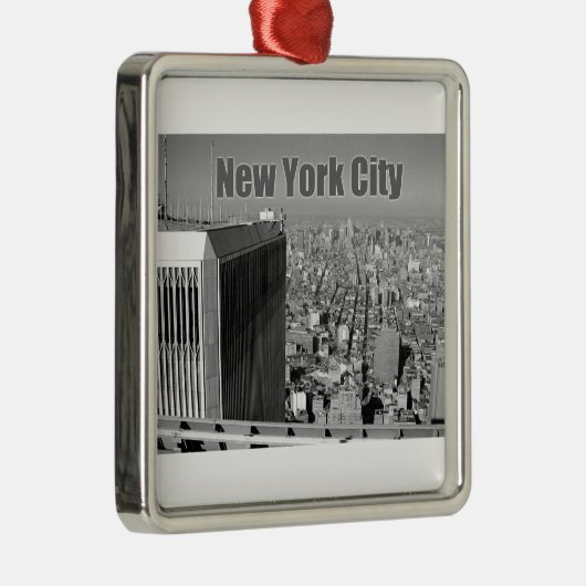 Twin towers World Trade Center NYC Metalen Ornament (Rechts)