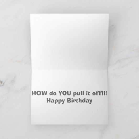 TWIN TREKT ZICH UIT ZIJN FABULOUS DAILY (VERJAARDA KAART (Binnen)