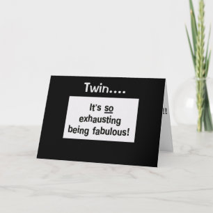 TWIN TREKT ZICH UIT ZIJN FABULOUS DAILY (VERJAARDA KAART