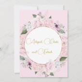 Twin Triplet Meisje Baby Naming Kaart (Achterkant)