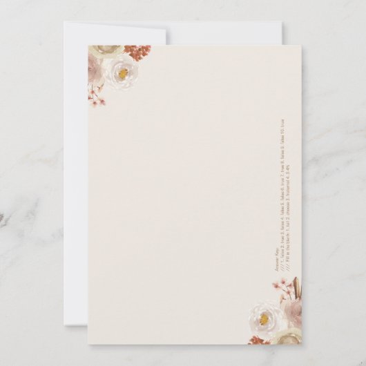 Twin Trivia Game Waterverf Boho Beer Baby shower Kaart (Achterkant)