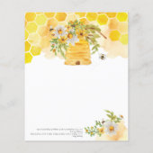 Twin Trivia Honey Bee Baby shower Game (Achterkant)