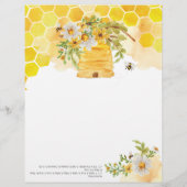 Twin Trivia Sweet as Can Bee Baby shower Game (Achterkant)