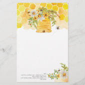 Twin Trivia Sweet as Can Bee Baby shower Game (Achterkant)