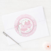 Twin Tutu Polka Dot Jumpers & Winter Sneeuwvlok Ronde Sticker (Envelop)