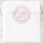 Twin Tutu Polka Dot Jumpers & Winter Sneeuwvlok Ronde Sticker (Tas)