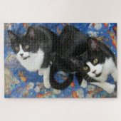 Twin Tuxedo Kitties Legpuzzel (Horizontaal)