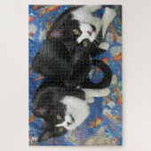 Twin Tuxedo Kitties Legpuzzel (Verticaal)